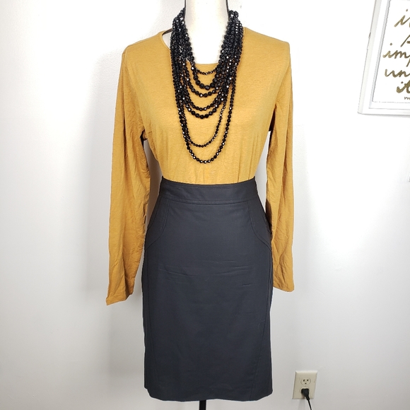 NetWork Black Wool Blend Pencil Skirt 38 - Picture 14 of 15